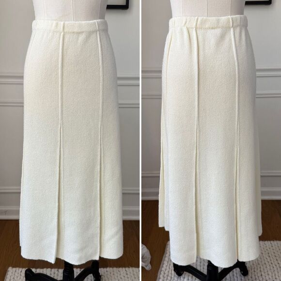 Vintage Dresses & Skirts - Vintage 80s Knit Box Pleat Midi Length Knit Skirt 18